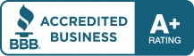 BBB Accredited Business, A+ rating